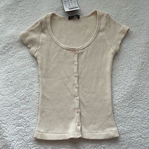 Brandy Melville Cream Zelly Top NWT